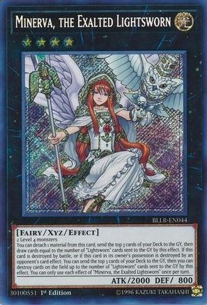 Minerva, the Exalted Lightsworn [BLLR-EN044] Secret Rare - Yu-Gi-Oh! - Card Brawlers | Quebec | Canada |