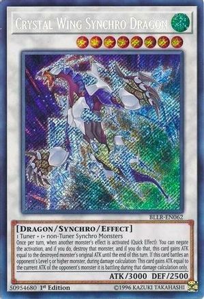 Crystal Wing Synchro Dragon [BLLR-EN062] Secret Rare