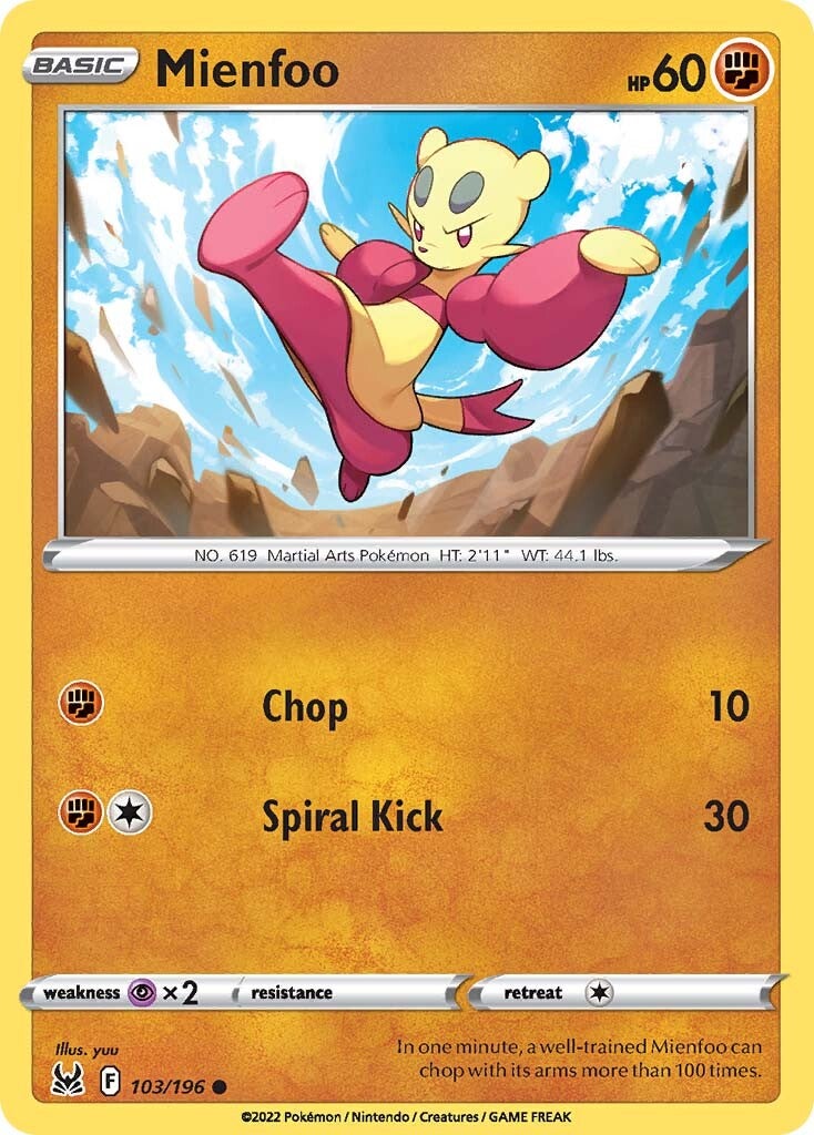 Mienfoo (103/196) [Sword & Shield: Lost Origin] - Pokémon - Card Brawlers | Quebec | Canada |