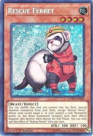 Rescue Ferret [COTD-EN029] Secret Rare - Yu-Gi-Oh! - Card Brawlers | Quebec | Canada |