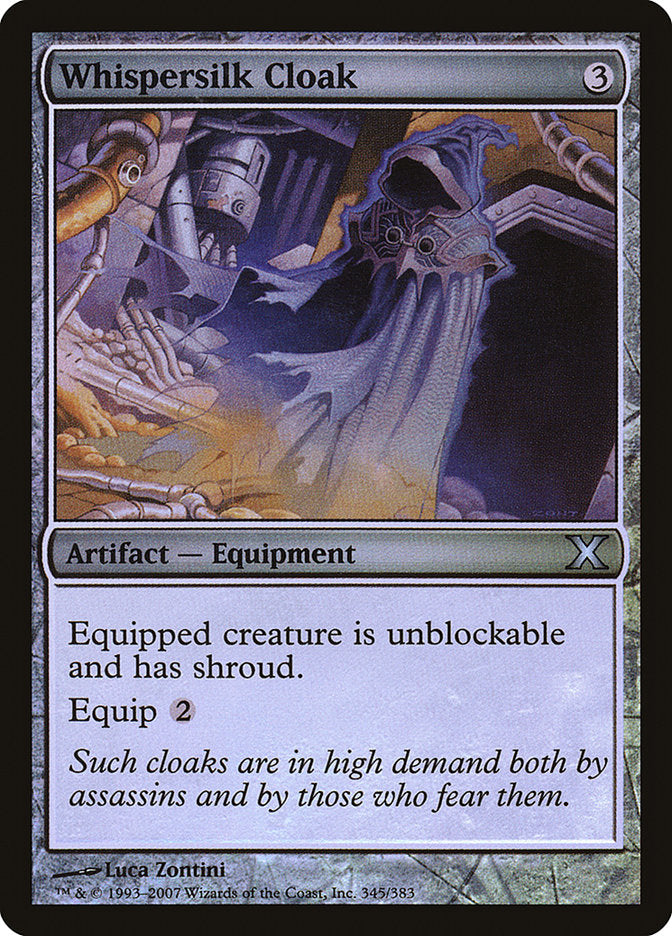 Whispersilk Cloak (Premium Foil) [Tenth Edition] - Magic: The Gathering - Card Brawlers | Quebec | Canada |