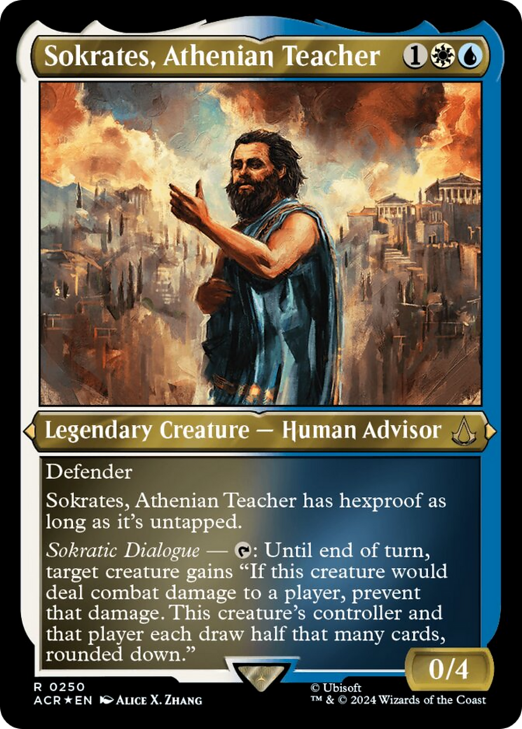 Sokrates, Athenian Teacher (Foil Etched) [Assassin's Creed] - Magic: The Gathering - Card Brawlers | Quebec | Canada |