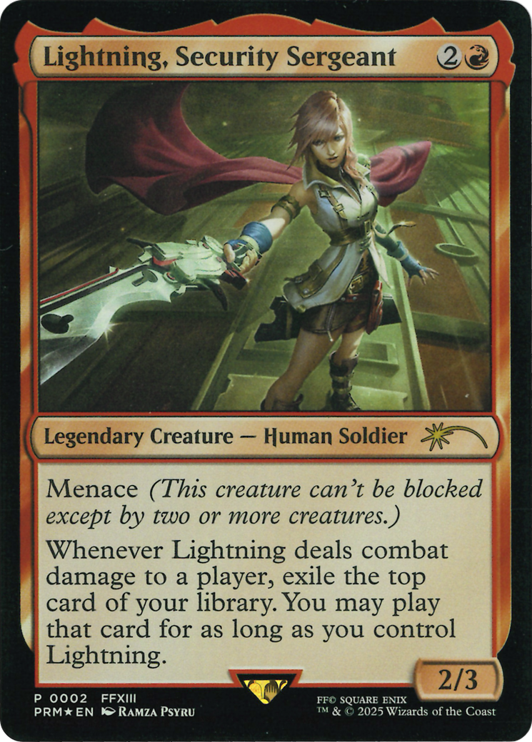 Lightning, Security Sergeant (Costco Bundle) [FINAL FANTASY Promos] - Magic: The Gathering - Card Brawlers | Quebec | Canada |