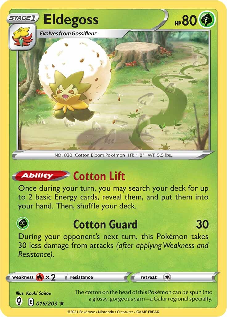 Eldegoss (016/203) (Theme Deck Exclusive) [Sword & Shield: Evolving Skies] - Pokémon - Card Brawlers | Quebec | Canada |