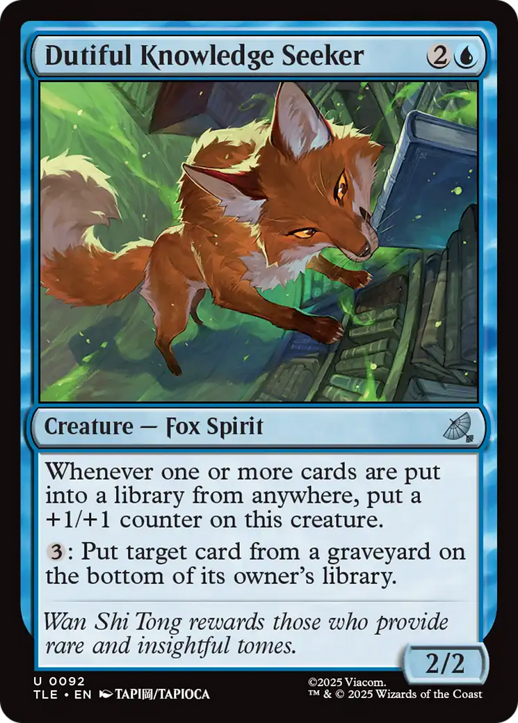 Dutiful Knowledge Seeker [Avatar: The Last Airbender: Eternal-Legal] - Magic: The Gathering - Card Brawlers | Quebec | Canada |