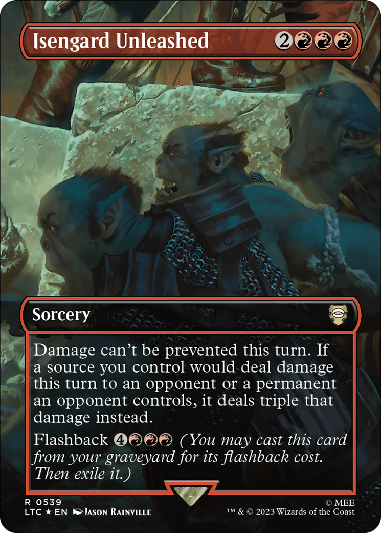 Isengard Unleashed (Borderless) (Surge Foil) [The Lord of the Rings: Tales of Middle-Earth Commander] - Magic: The Gathering - Card Brawlers | Quebec | Canada |