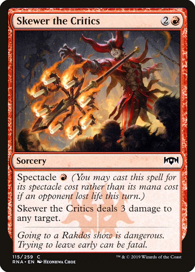 Skewer the Critics [Ravnica Allegiance] - Magic: The Gathering - Card Brawlers | Quebec | Canada |