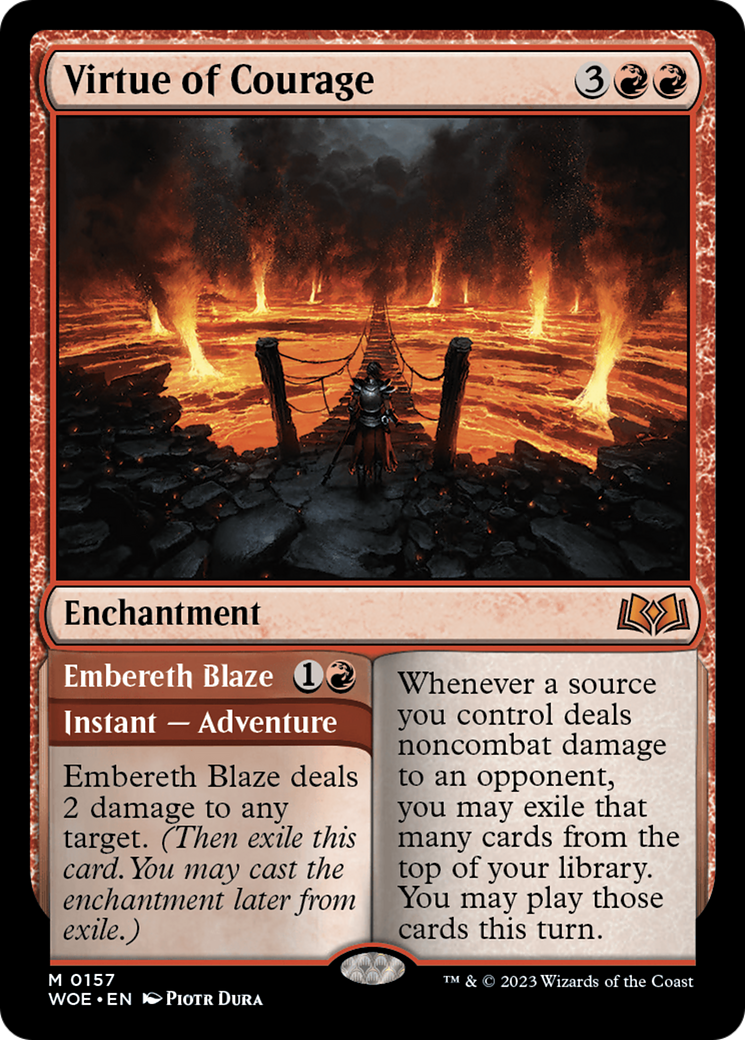 Virtue of Courage // Embereth Blaze [Wilds of Eldraine] - Magic: The Gathering - Card Brawlers | Quebec | Canada |