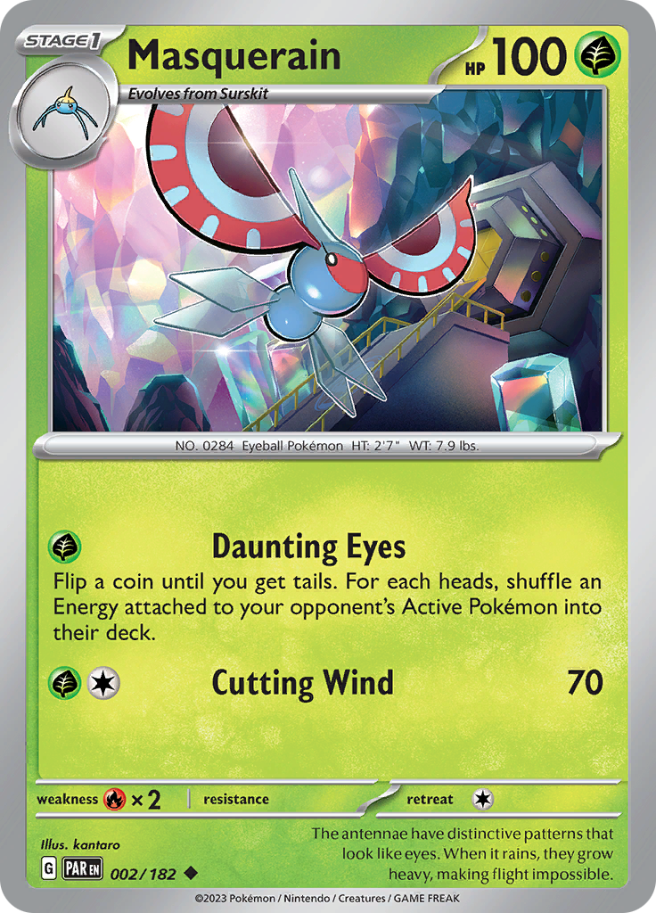Masquerain (002/182) [Scarlet & Violet: Paradox Rift] - Pokémon - Card Brawlers | Quebec | Canada |
