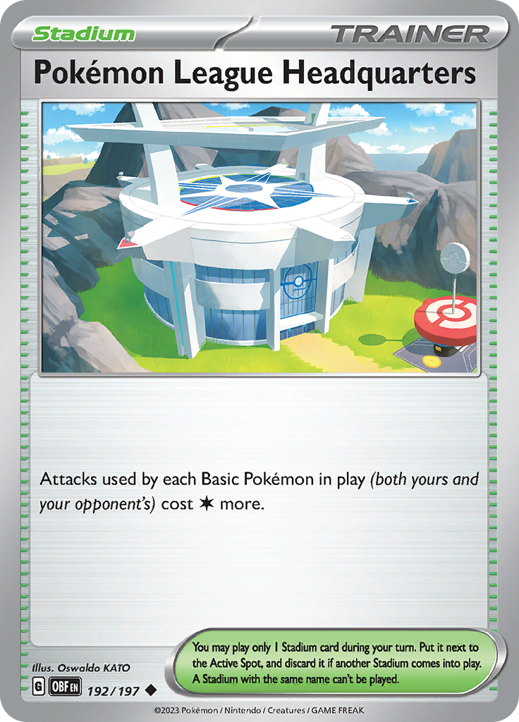 Pokemon League Headquarters (192/197) [Scarlet & Violet: Obsidian Flames] - Pokémon - Card Brawlers | Quebec | Canada |