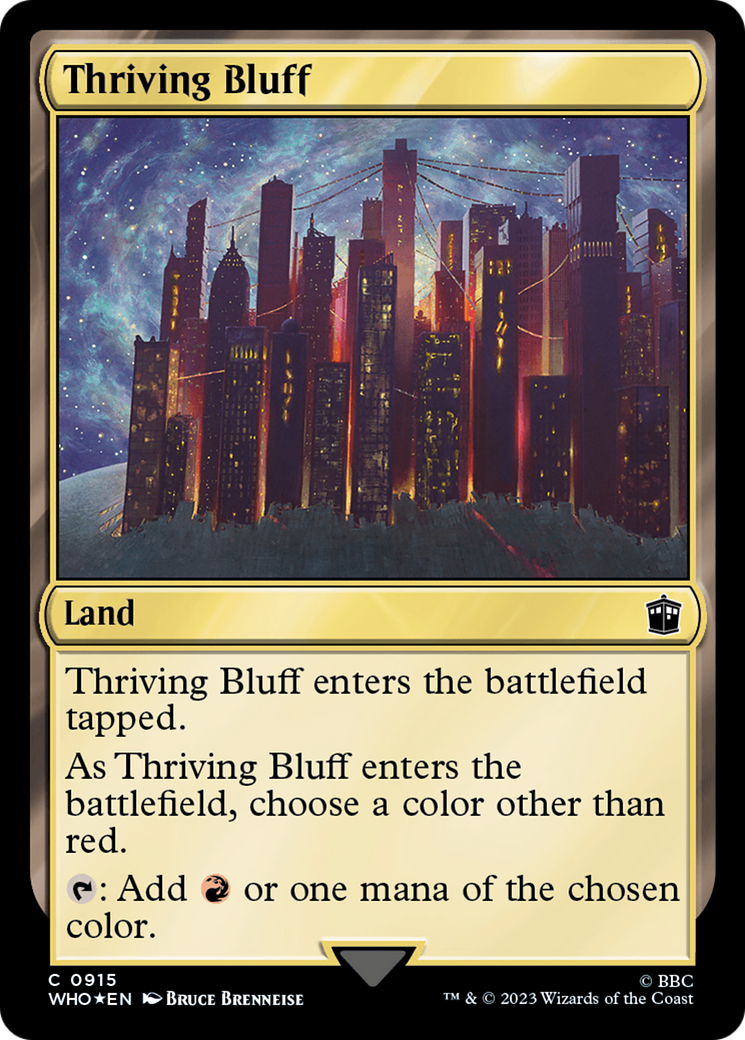 Thriving Bluff (Surge Foil) [Doctor Who] - Magic: The Gathering - Card Brawlers | Quebec | Canada |