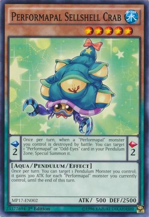 Performapal Sellshell Crab [MP17-EN002] Common - Yu-Gi-Oh! - Card Brawlers | Quebec | Canada |
