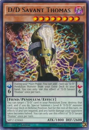 D/D Savant Thomas [MP17-EN065] Rare - Yu-Gi-Oh! - Card Brawlers | Quebec | Canada |