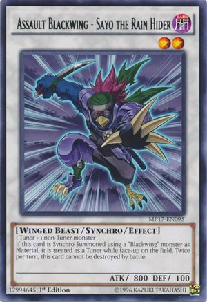 Assault Blackwing - Sayo the Rain Hider [MP17-EN095] Rare - Yu-Gi-Oh! - Card Brawlers | Quebec | Canada |