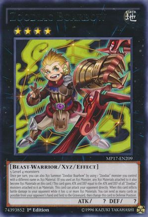 Zoodiac Boarbow [MP17-EN209] Rare - Yu-Gi-Oh! - Card Brawlers | Quebec | Canada |