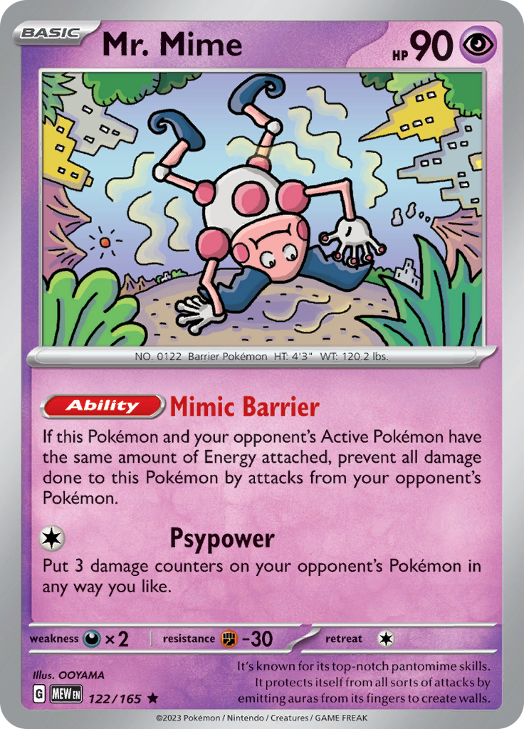 Mr. Mime (122/165) [Scarlet & Violet 151] - Pokémon - Card Brawlers | Quebec | Canada |