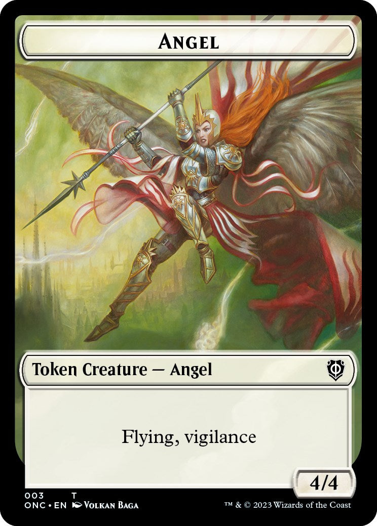 Soldier (008) // Angel Double-Sided Token [Phyrexia: All Will Be One Commander Tokens] - Magic: The Gathering - Card Brawlers | Quebec | Canada |