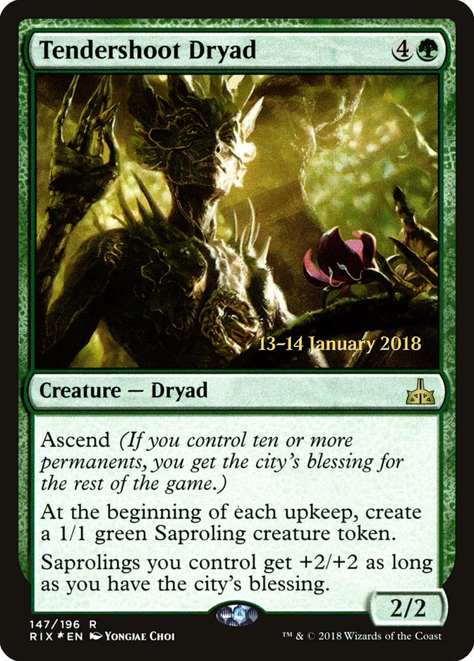 Tendershoot Dryad [Rivals of Ixalan Prerelease Promos] - Magic: The Gathering - Card Brawlers | Quebec | Canada |