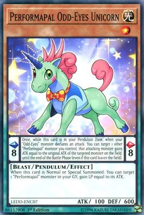 Performapal Odd-Eyes Unicorn [LEDD-ENC07] Common - Yu-Gi-Oh! - Card Brawlers | Quebec | Canada |