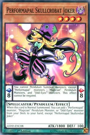 Performapal Skullcrobat Joker [LEDD-ENC08] Common - Yu-Gi-Oh! - Card Brawlers | Quebec | Canada |