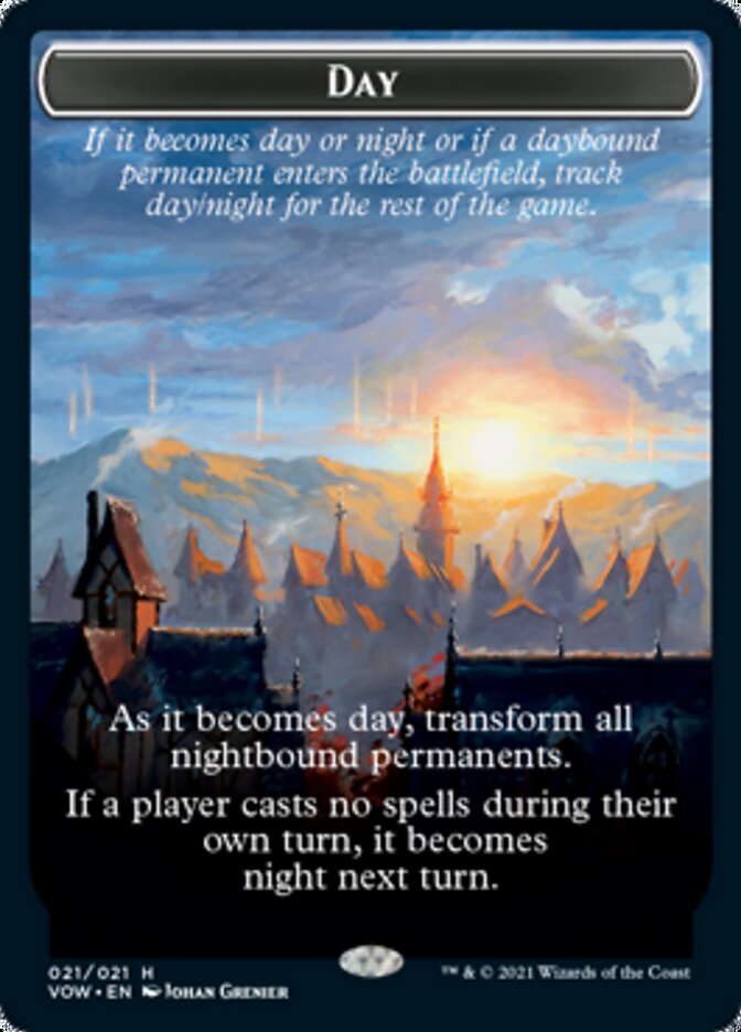 Day // Night Double-Sided Token [Innistrad: Crimson Vow Tokens] - Magic: The Gathering - Card Brawlers | Quebec | Canada |