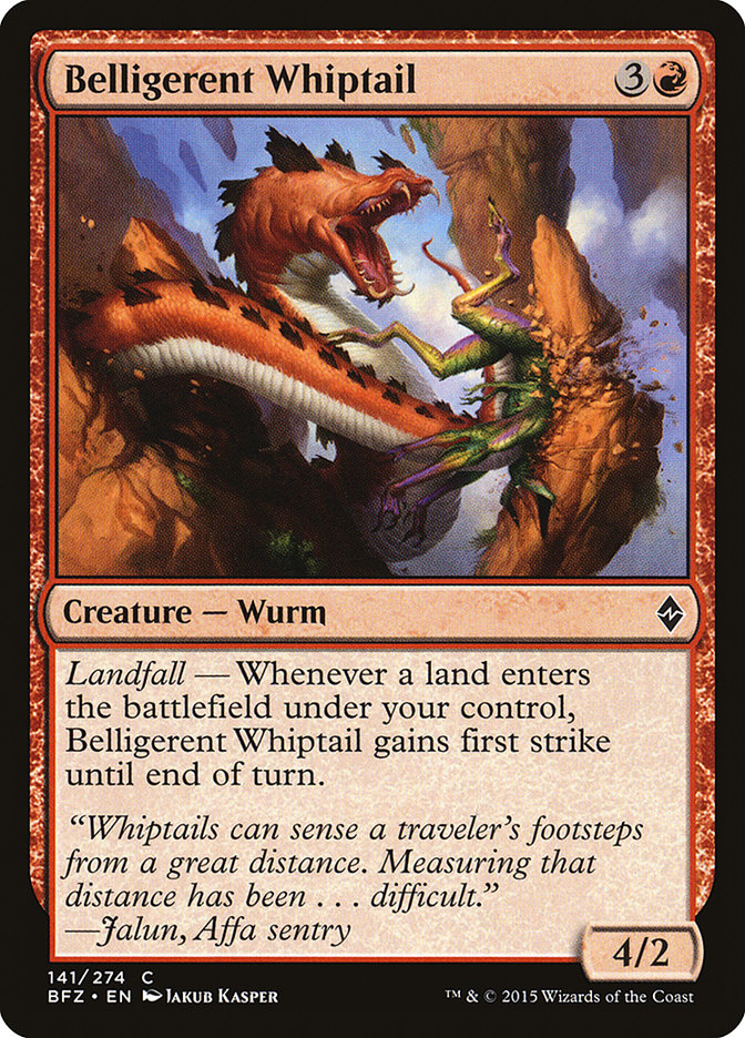 Belligerent Whiptail [Battle for Zendikar] - Magic: The Gathering - Card Brawlers | Quebec | Canada |