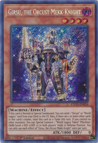Girsu, the Orcust Mekk-Knight [ETCO-EN024] Secret Rare - Yu-Gi-Oh! - Card Brawlers | Quebec | Canada |