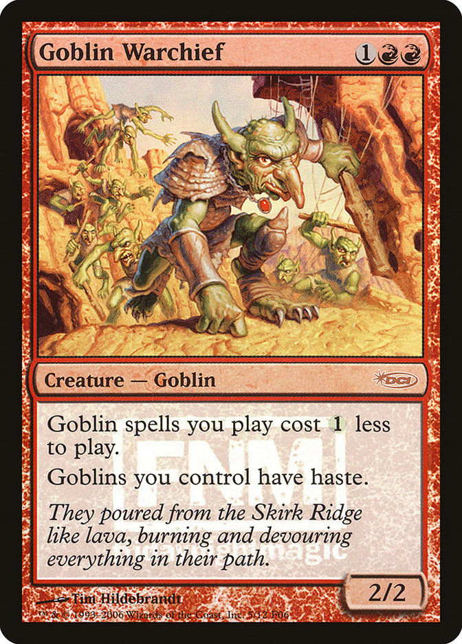 Goblin Warchief [Friday Night Magic 2006] - Magic: The Gathering - Card Brawlers | Quebec | Canada |