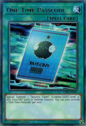 One-Time Passcode [CIBR-EN061] Rare - Yu-Gi-Oh! - Card Brawlers | Quebec | Canada |