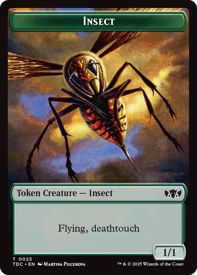 Insect (0023) // Wall Double-Sided Token [Tarkir: Dragonstorm Commander Tokens] - Magic: The Gathering - Card Brawlers | Quebec | Canada |