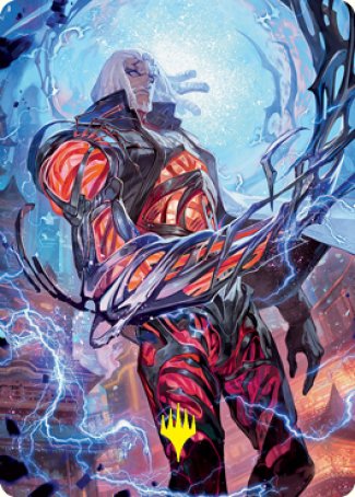 Tezzeret, Betrayer of Flesh Art Card (Gold-Stamped Signature) [Kamigawa: Neon Dynasty Art Series] - Magic: The Gathering - Card Brawlers | Quebec | Canada |