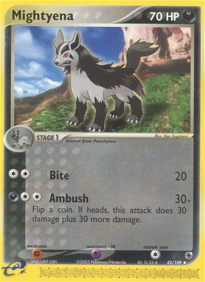Mightyena (42/109) [EX: Ruby & Sapphire] - Pokémon - Card Brawlers | Quebec | Canada |