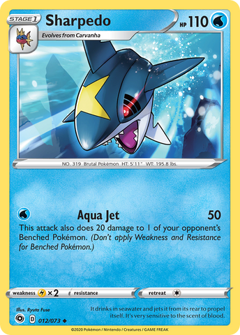 Sharpedo (012/073) [Épée et bouclier : la voie du champion] 