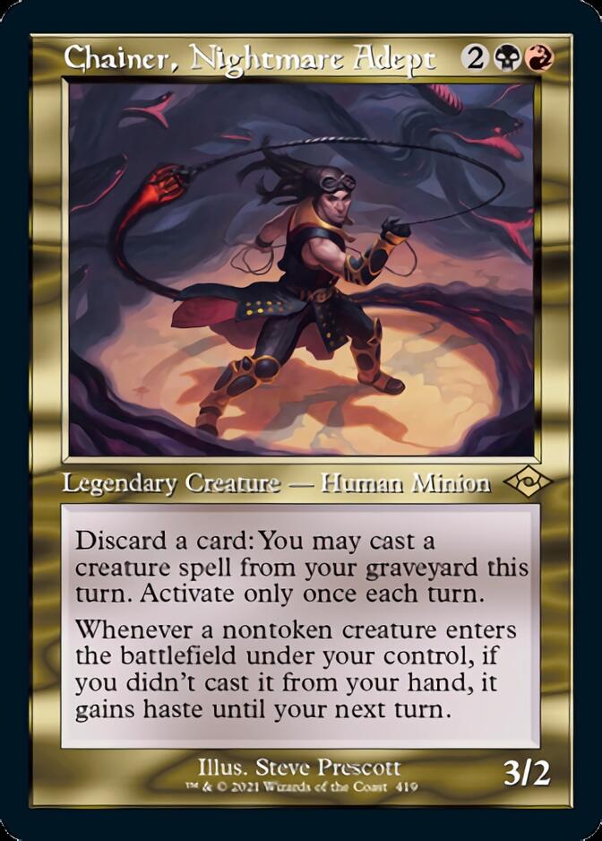 Chainer, Nightmare Adept (Retro Foil Etched) [Modern Horizons 2] - Magic: The Gathering - Card Brawlers | Quebec | Canada |