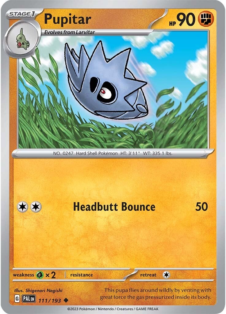 Pupitar (111/193) [Scarlet & Violet: Paldea Evolved] - Pokémon - Card Brawlers | Quebec | Canada |
