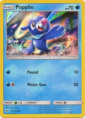 Popplio (39/149) (Water Web Holo) [Sun & Moon: Base Set] - Pokémon - Card Brawlers | Quebec | Canada |