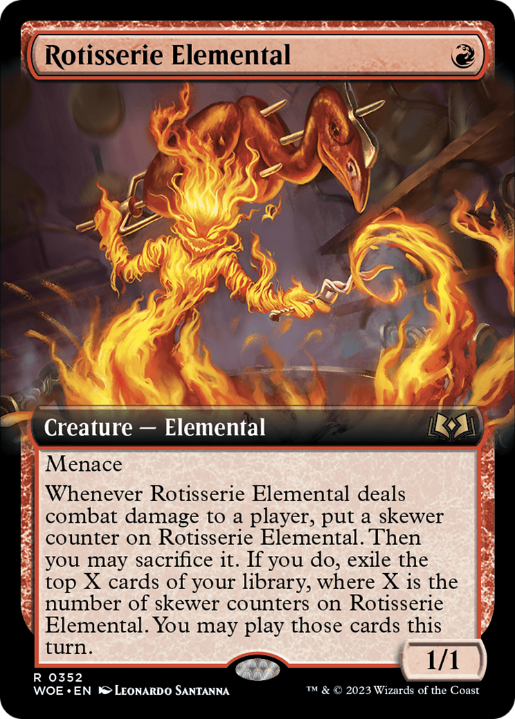 Rotisserie Elemental (Extended Art) [Wilds of Eldraine] - Magic: The Gathering - Card Brawlers | Quebec | Canada |