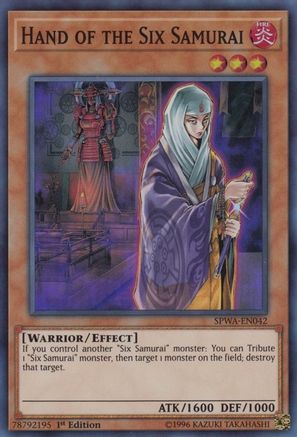 Hand of the Six Samurai [SPWA-EN042] Super Rare - Yu-Gi-Oh! - Card Brawlers | Quebec | Canada |