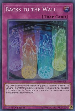 Backs to the Wall [SPWA-EN053] Super Rare - Yu-Gi-Oh! - Card Brawlers | Quebec | Canada |