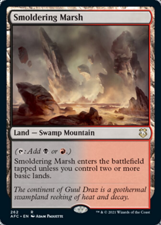 Smoldering Marsh [Dungeons & Dragons: Adventures in the Forgotten Realms Commander] - Magic: The Gathering - Card Brawlers | Quebec | Canada |