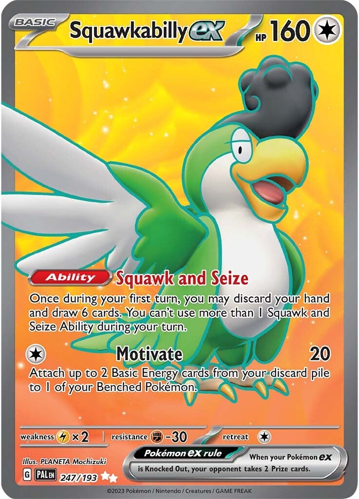 Squawkabilly ex (247/193) [Scarlet & Violet: Paldea Evolved] - Pokémon - Card Brawlers | Quebec | Canada |