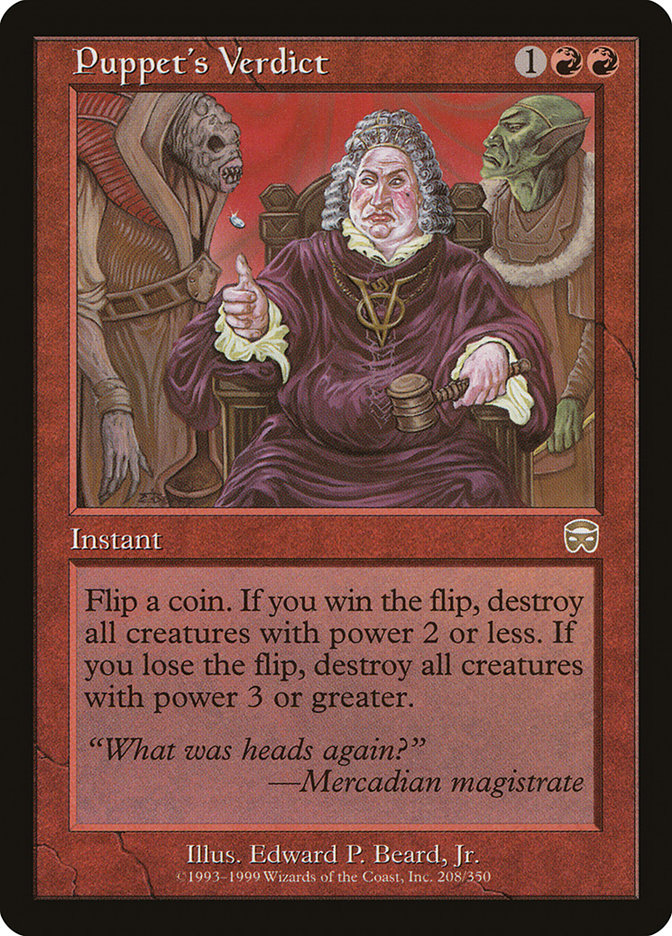 Puppet's Verdict [Mercadian Masques] - Magic: The Gathering - Card Brawlers | Quebec | Canada |