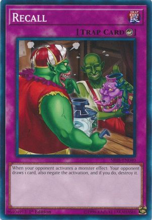 Recall [SR05-EN040] Common - Yu-Gi-Oh! - Card Brawlers | Quebec | Canada |