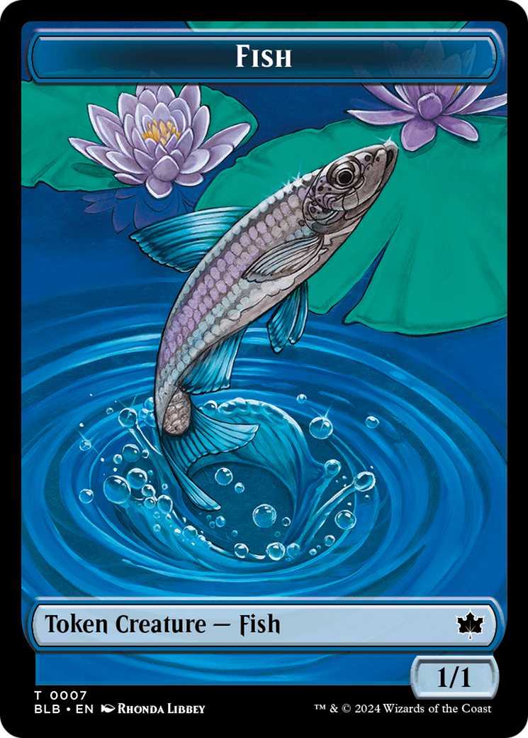 Fish // Warren Warleader Double-Sided Token [Bloomburrow Tokens] - Magic: The Gathering - Card Brawlers | Quebec | Canada |