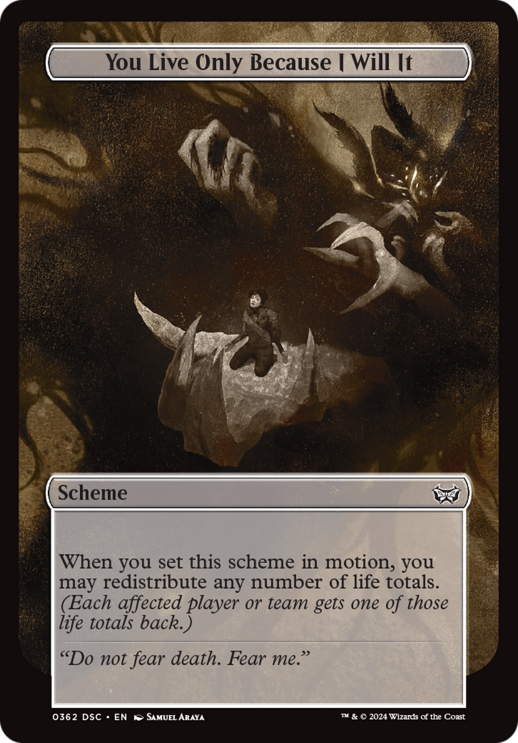 You Live Only Because I Will It (Full Art) [Duskmourn: Archenemy] - Magic: The Gathering - Card Brawlers | Quebec | Canada |