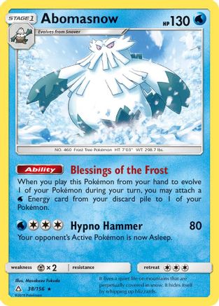 Abomasnow (38/156) [Sun & Moon: Ultra Prism] - Pokémon - Card Brawlers | Quebec | Canada |