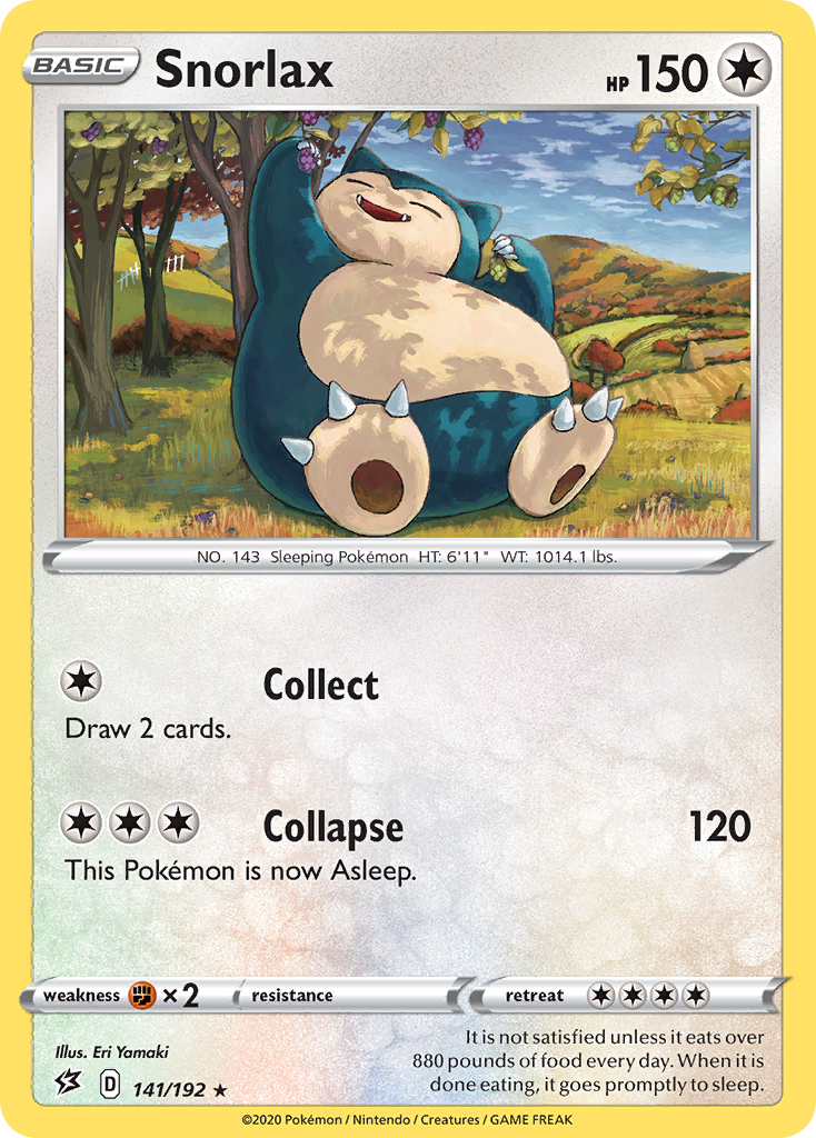 Snorlax (141/192) [Sword & Shield: Rebel Clash] - Pokémon - Card Brawlers | Quebec | Canada |