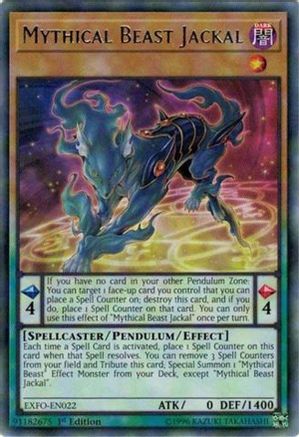 Mythical Beast Jackal [EXFO-EN022] Rare - Yu-Gi-Oh! - Card Brawlers | Quebec | Canada |