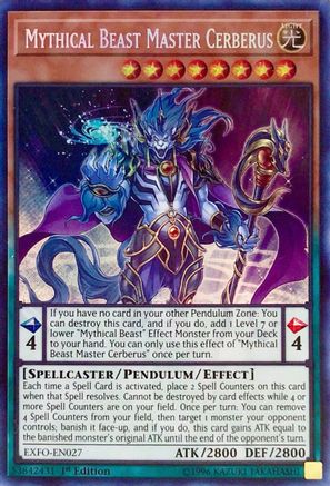 Mythical Beast Master Cerberus [EXFO-EN027] Secret Rare - Yu-Gi-Oh! - Card Brawlers | Quebec | Canada |