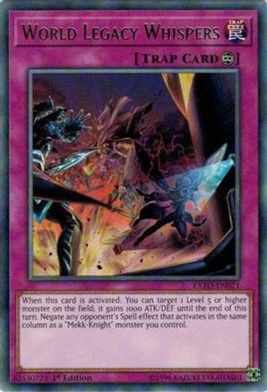 World Legacy Whispers [EXFO-EN071] Rare - Yu-Gi-Oh! - Card Brawlers | Quebec | Canada |
